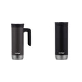 Stainless Steel Travel Mug with Handle and Leak-Proof Lid L29109