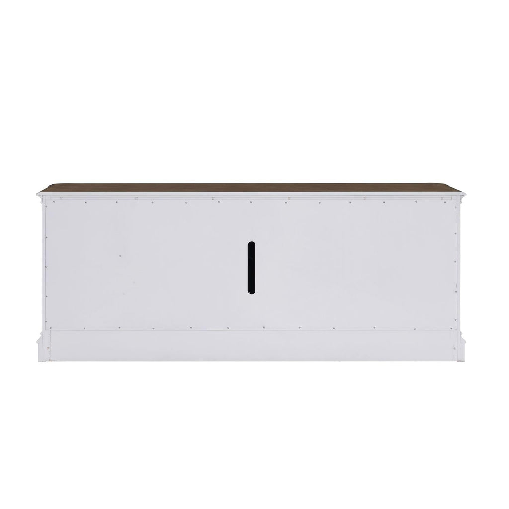 82 Inch Antique White TV Console E489639