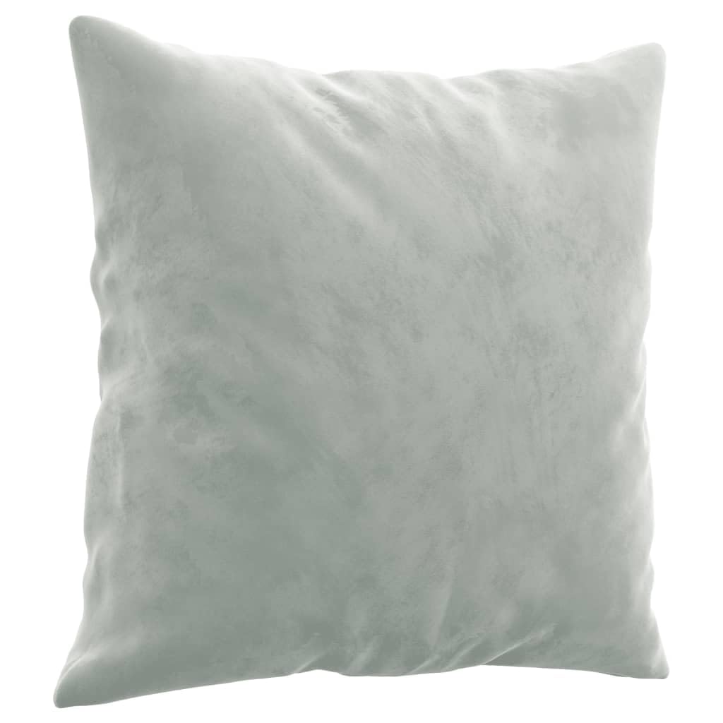 Light Gray Velvet 2 Piece Sofa Set Q17410