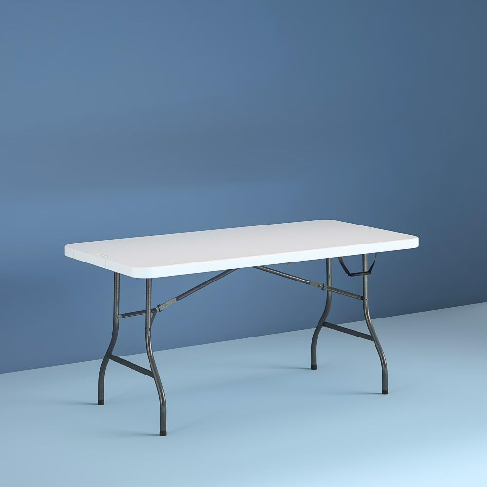 6 Foot Folding Table White Speckle B235