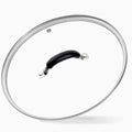 10.25 Inch Tempered Glass Lid with Stainless Steel Handle and Rim I654556