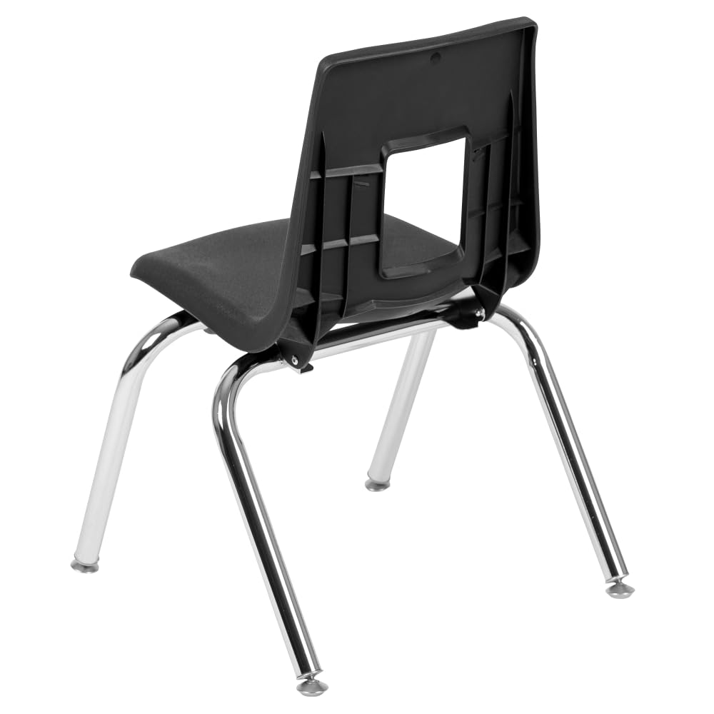 Black 14-inch Stack School Chair B172891