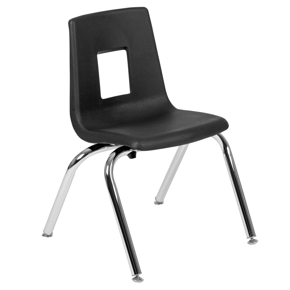 Black 14-inch Stack School Chair B172891