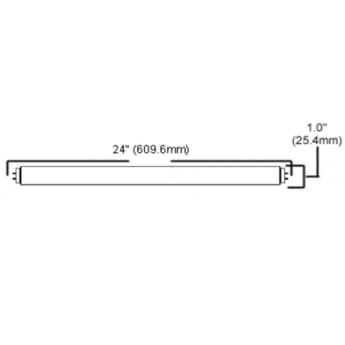 24 Inch 20W 2700K Warm White T9 Fluorescent Tube Light Bulb G13 Bi-Pin Base 2 Foot Linear Lamp Pack of 30 N7576