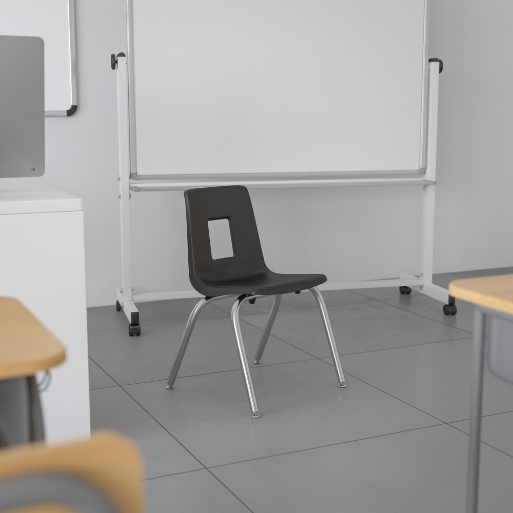 Black 14-inch Stack School Chair B172891