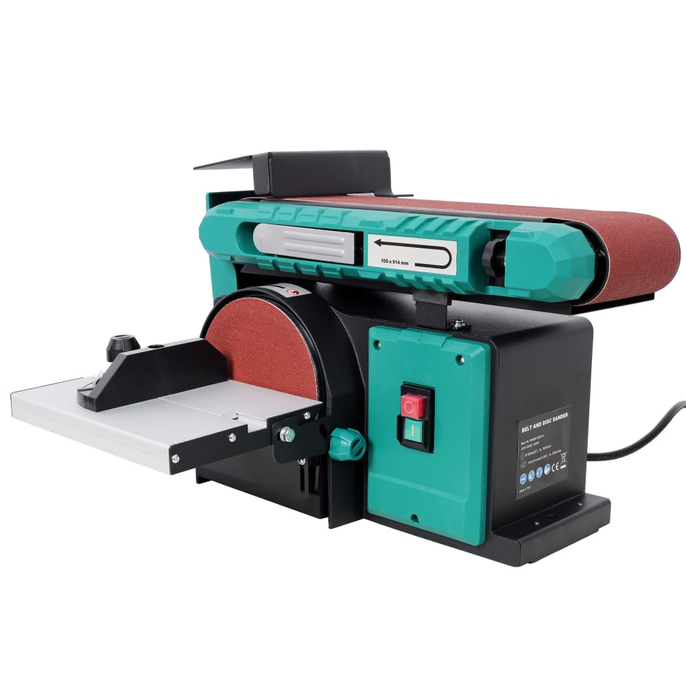 Benchtop Belt and Disc Sander, 120V/60Hz, 4x36 in. Belt & 6 in. Disc, Green X7411