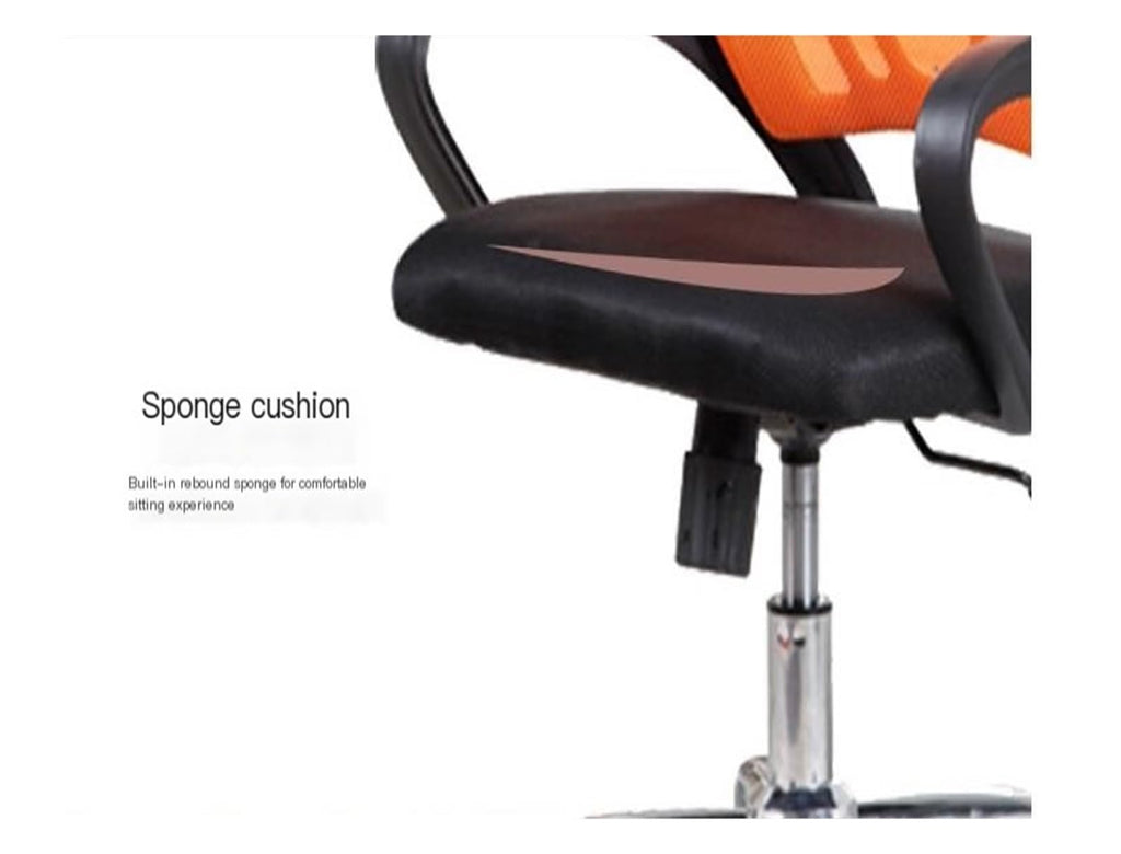 Black Orange Mesh Ergonomic Swivel Office Chair Y55097
