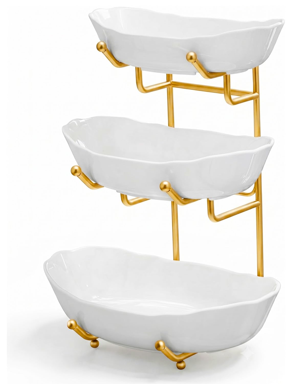 3 Tier Ceramic Fruit Bowl with Stand X670527