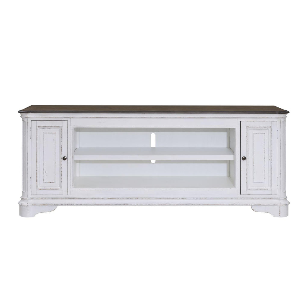 82 Inch Antique White TV Console E489639