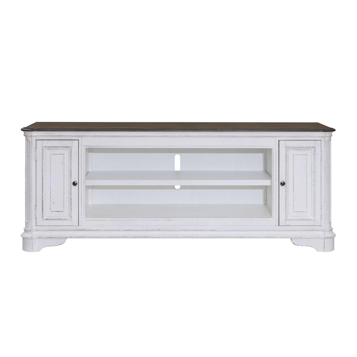 82 Inch Antique White TV Console E489639