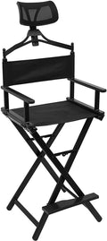 31 Inch Tall Aluminum Director Chair with Headrest and Footrest G677136