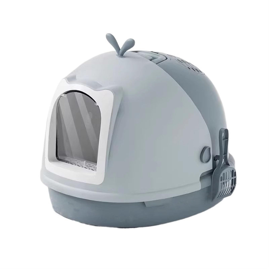 Covered Top Entry Cat Litter Box with Scoop E2796