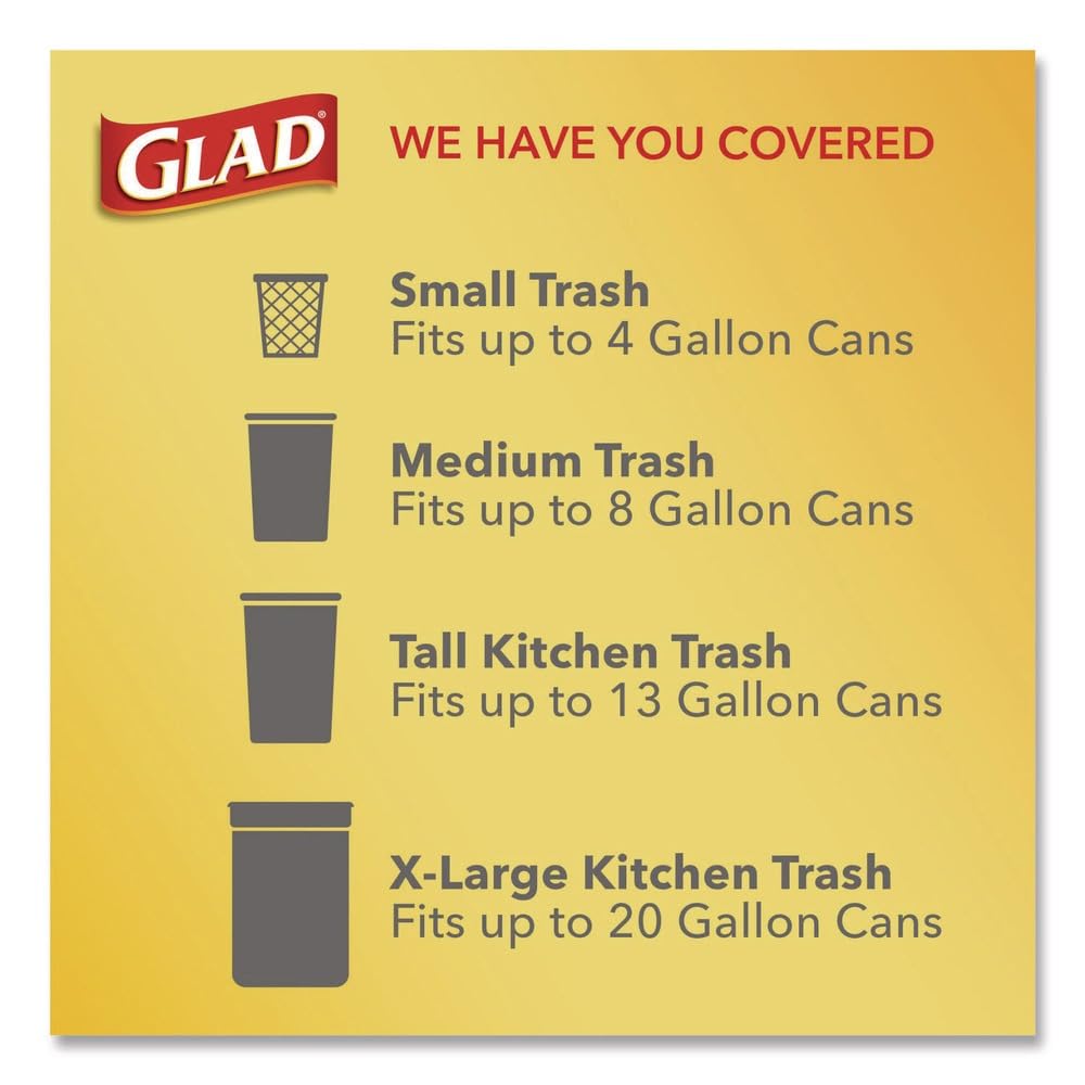 Small Quick-Tie Trash Bags, 4 gal, 0.5 mil, White X186