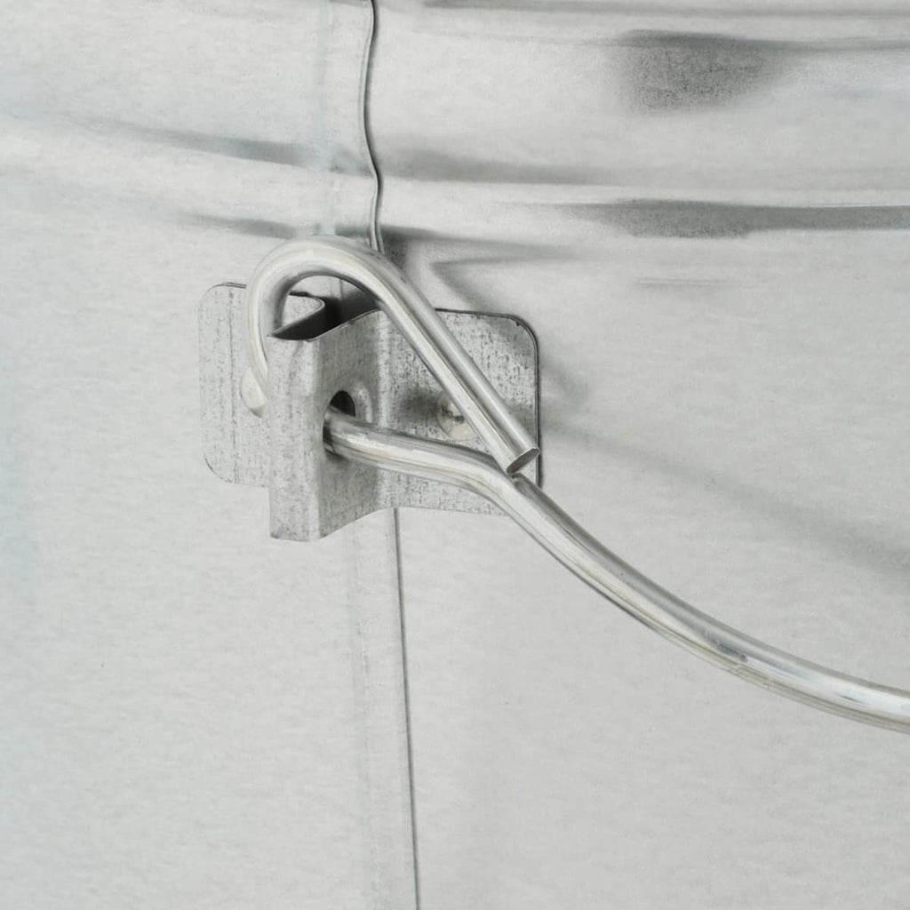 6 Gallon Galvanized Steel Locking Trash Can Q8962