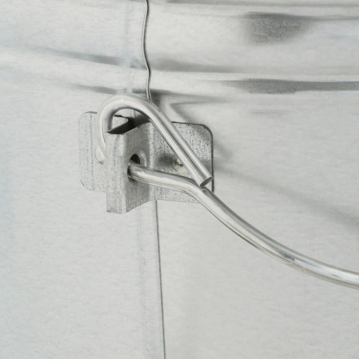 6 Gallon Galvanized Steel Locking Trash Can Q8962