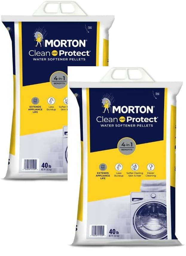 Water Softener Salt Pellets, 40 LB Bag (2) J45291