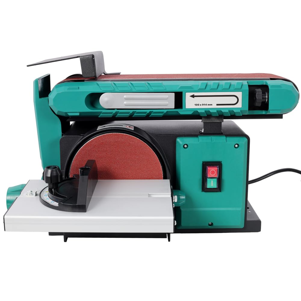 Benchtop Belt and Disc Sander, 120V/60Hz, 4x36 in. Belt & 6 in. Disc, Green X7411