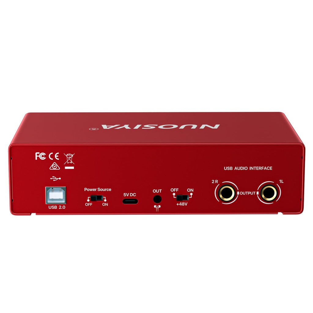 Red USB Audio Interface with 48V Phantom Power V83735