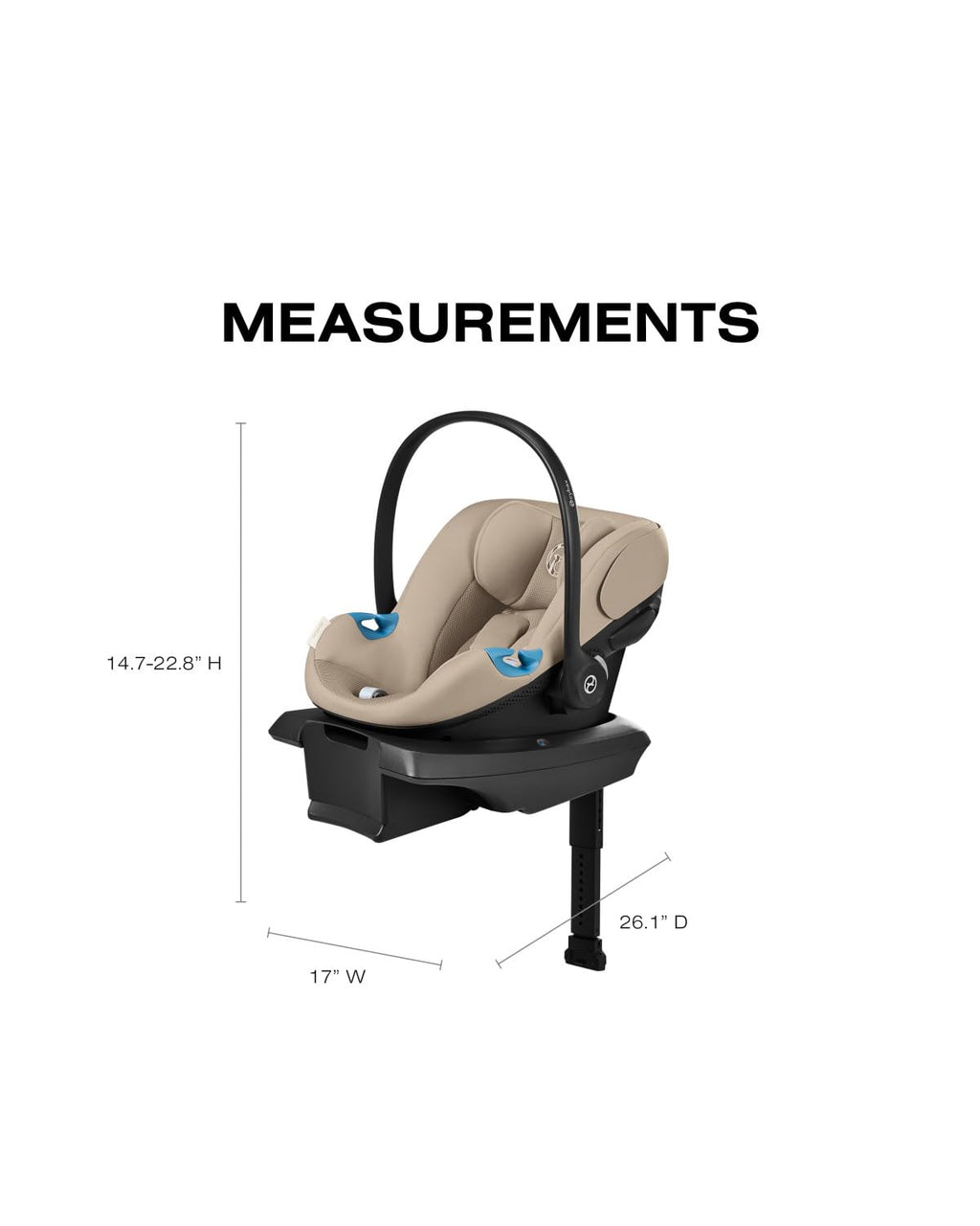 2-in-1 Baby Stroller + Car Seat Combo Almond Beige W8192