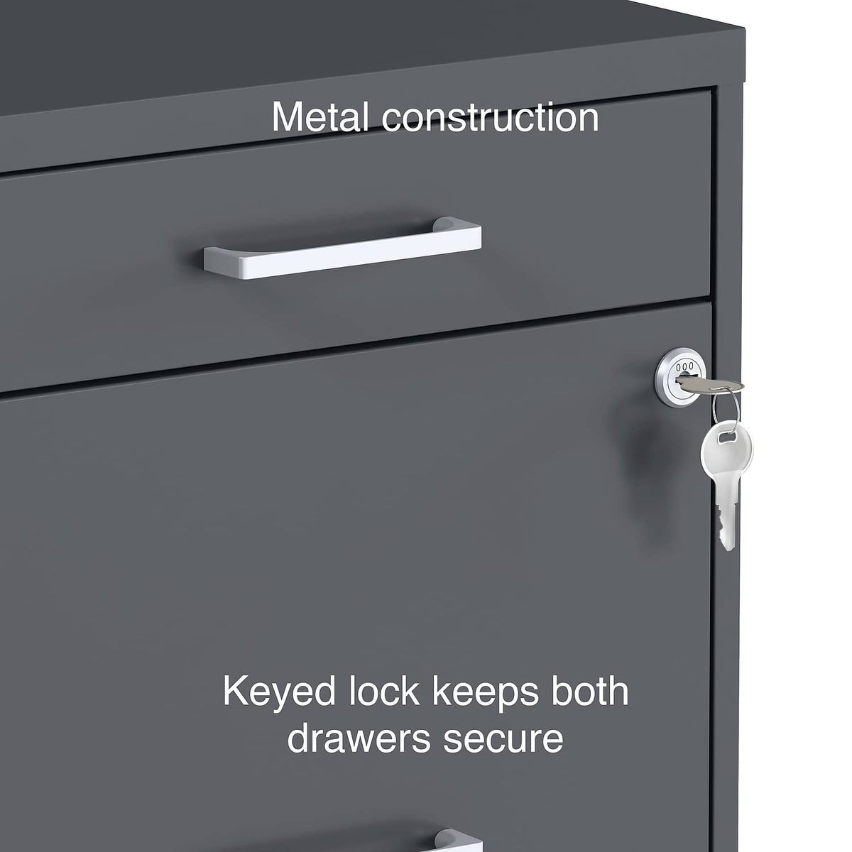 3 Drawer Letter Size Lockable File Cabinet K242