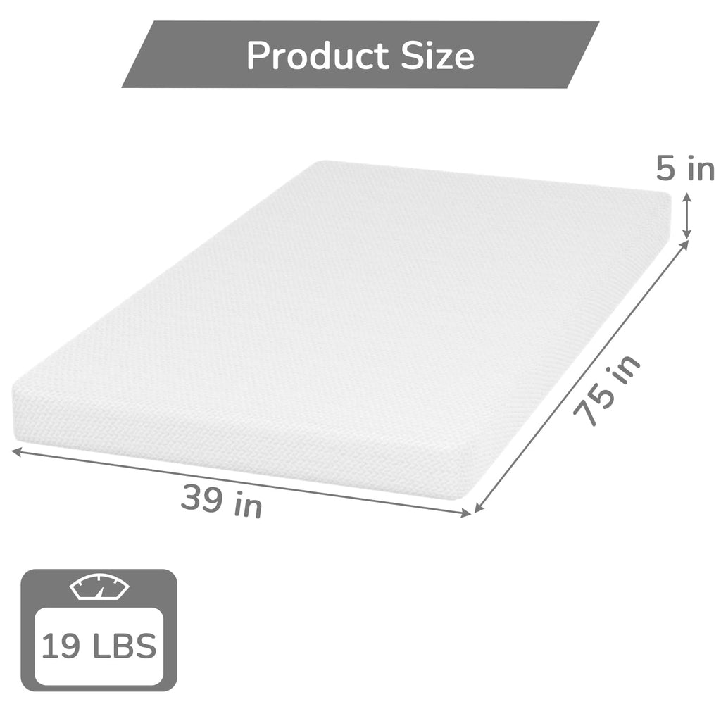 5 Inch Twin Mattress Green Tea Gel Memory Foam Y458