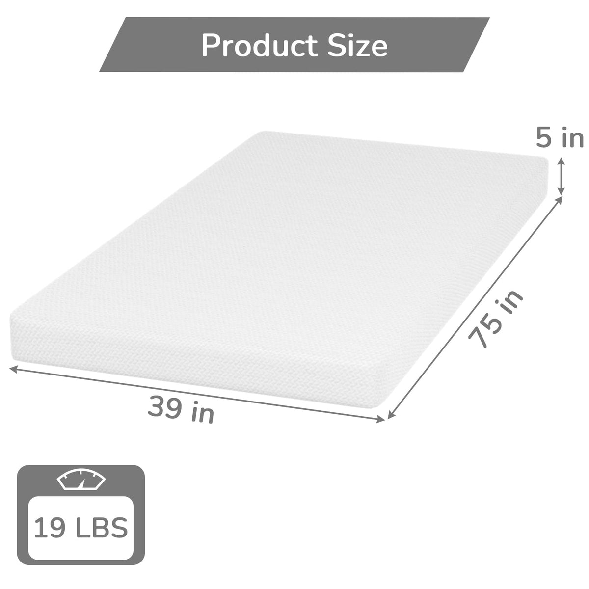 5 Inch Twin Mattress Green Tea Gel Memory Foam Y458