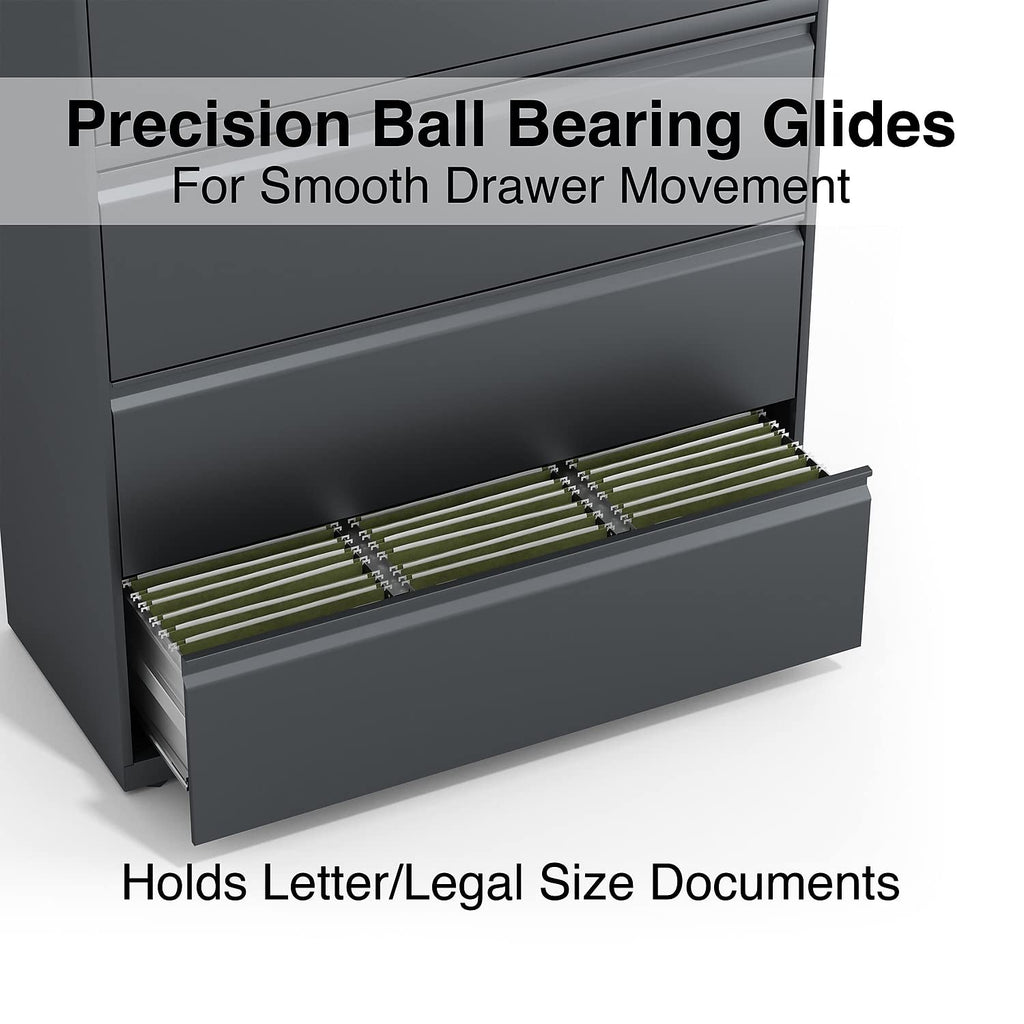 4 Drawer Charcoal Lateral File F9296