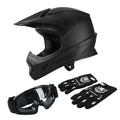 Black Youth Kids Full Face Motocross Helmet X6467