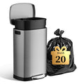 13 Gallon Fingerprint Proof Stainless Steel Trash Can with Lid T679355