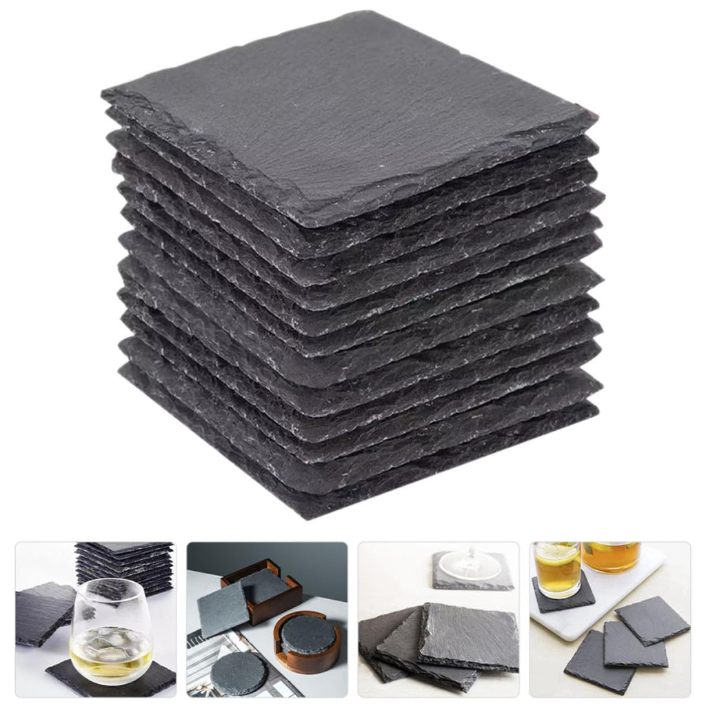 Natural Stone Coasters 12pcs with Non Slip Bottom M496150