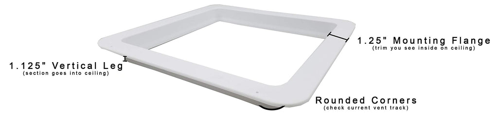 14" RV Roof Vent White Lid Non-Powered P659