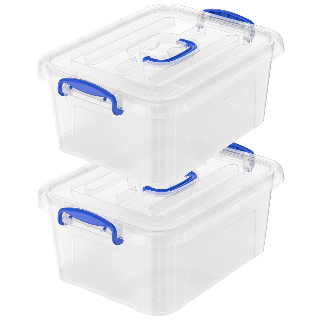 Clear 9 Quart Storage Bins with Lids 2 Pack H841948
