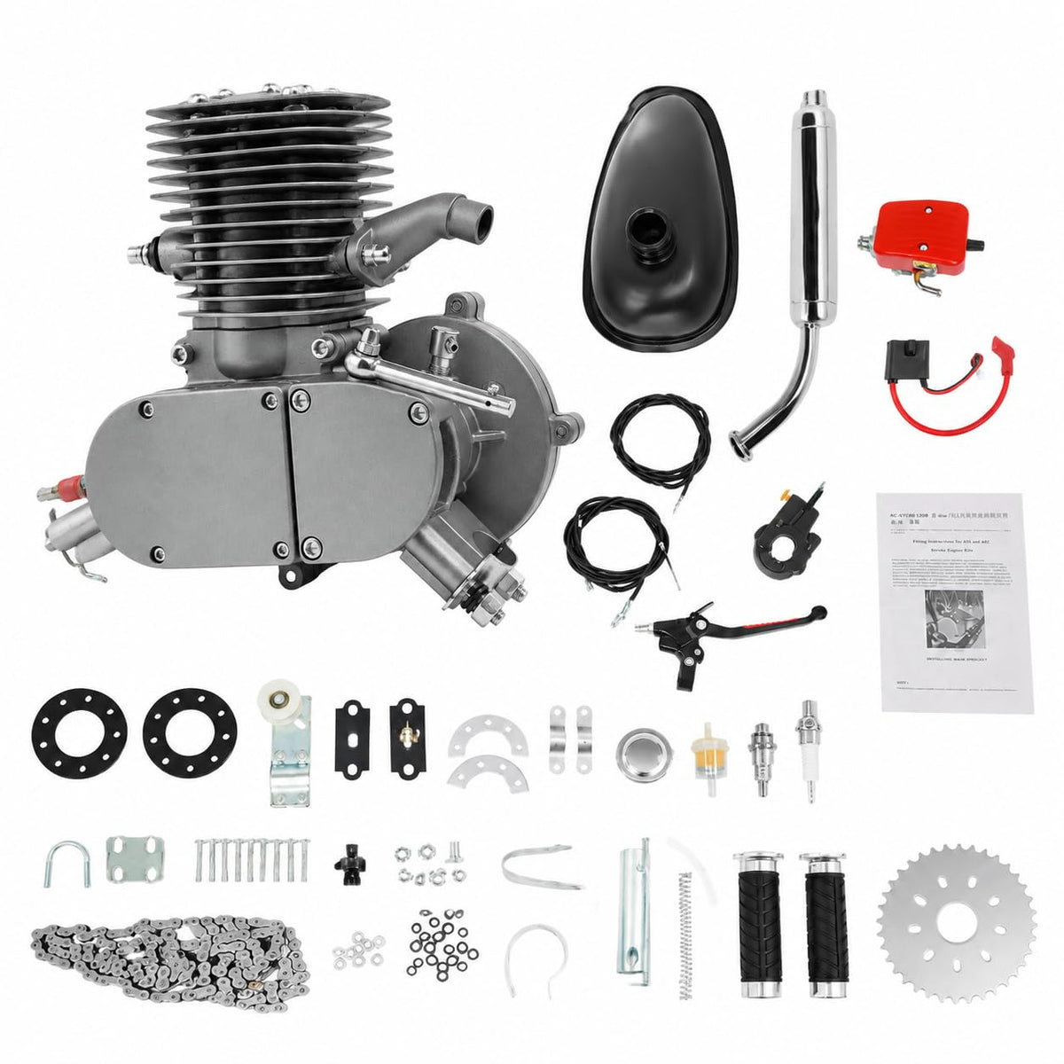 100CC 2 Stroke Air-Cooling Bicycle Engine Kit G176