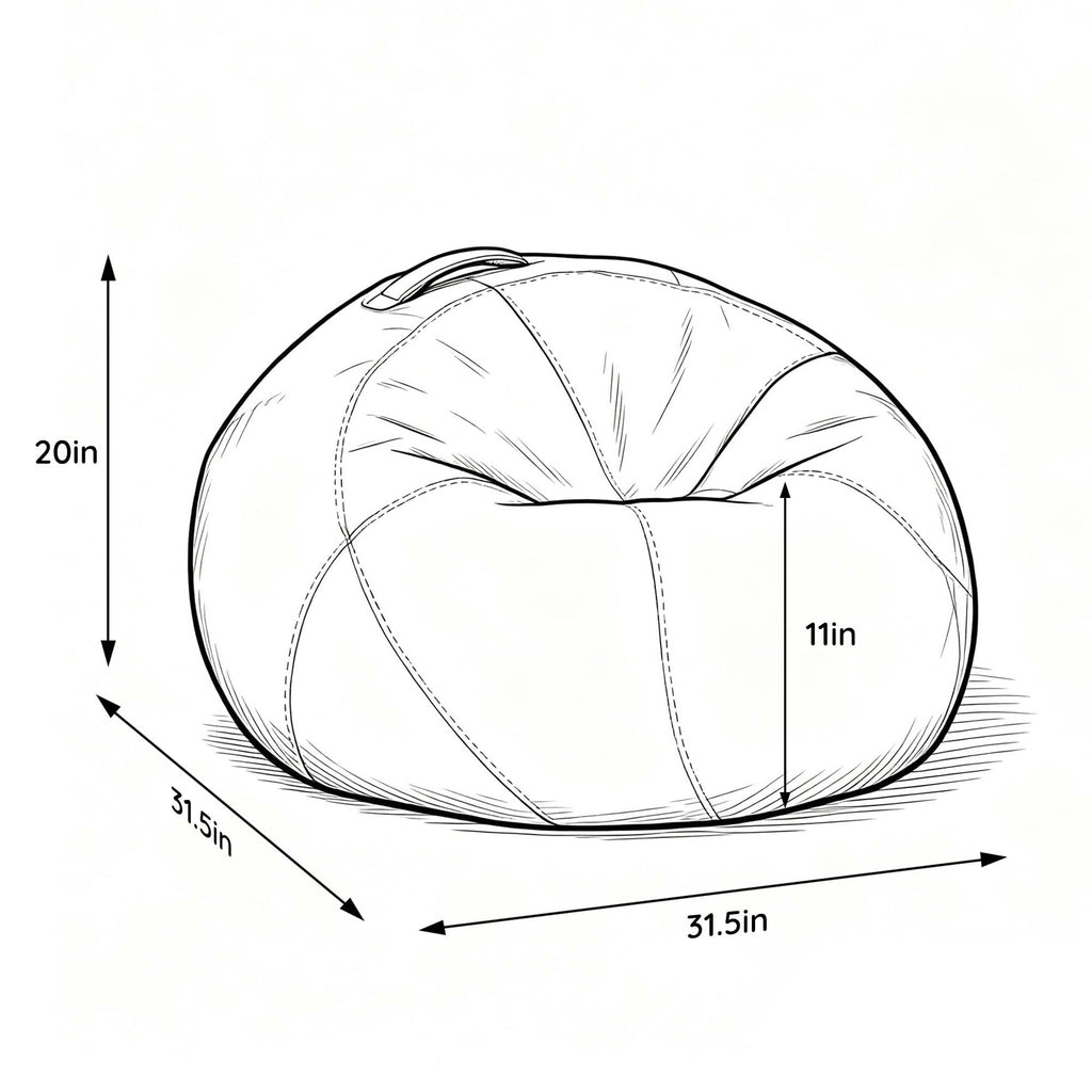 Yellow Kids Bean Bag Chair M11628