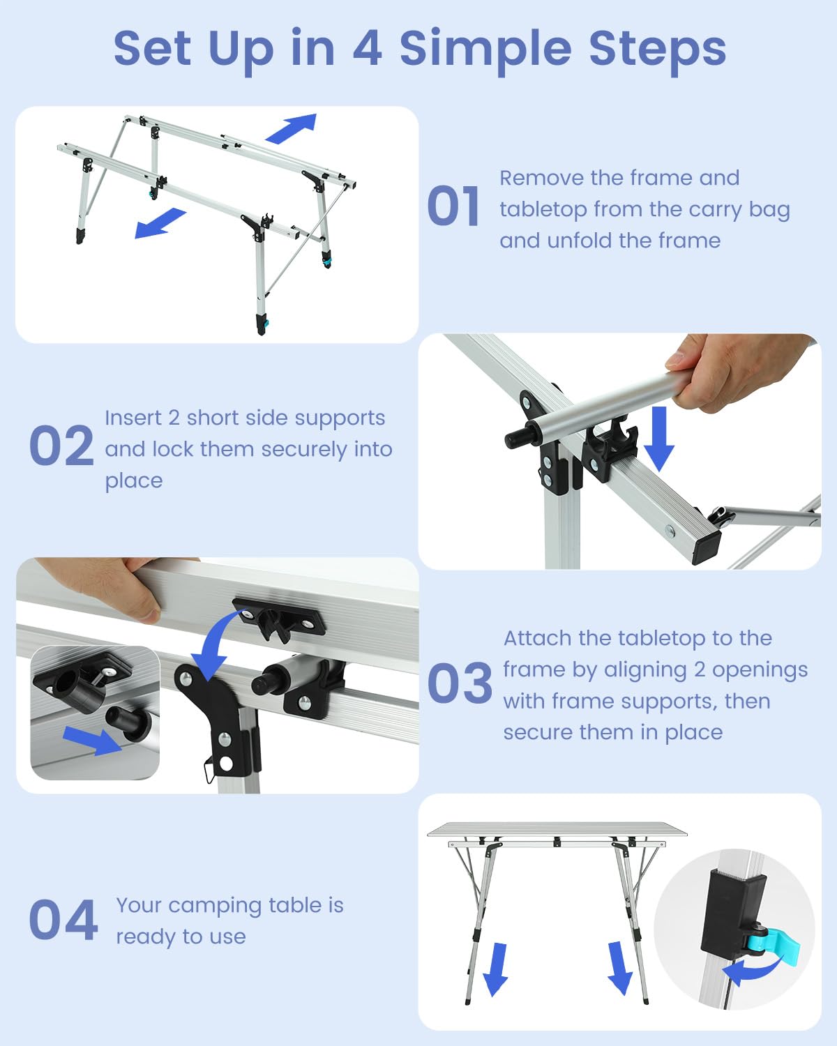 Aluminum Folding Camping Table R84557