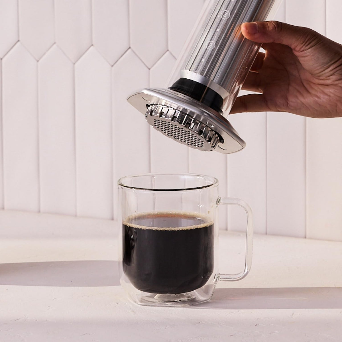 Premium Glass Stainless Steel Coffee Press I32635