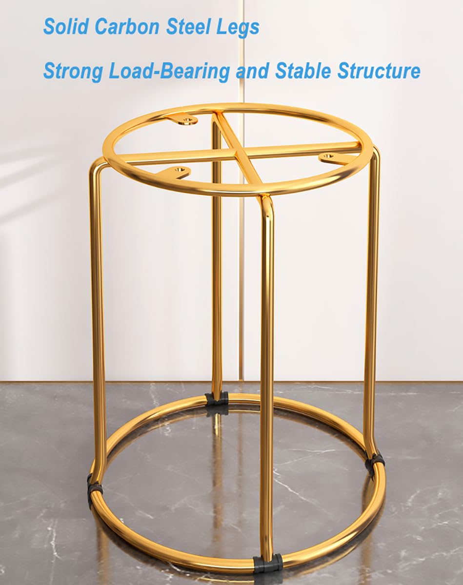 Carbon Steel Stacking Stool Set with Padded Seat, 4-Piece, Grey X478