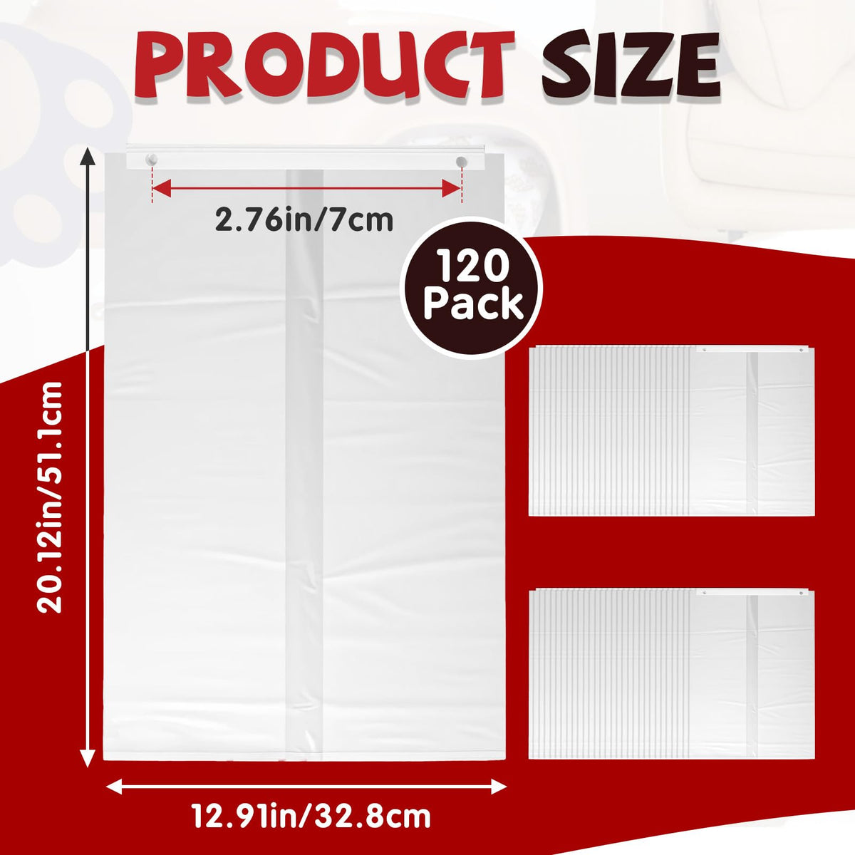 120 Pcs Self-Sealing Drawer Cat Litter Bags M88541