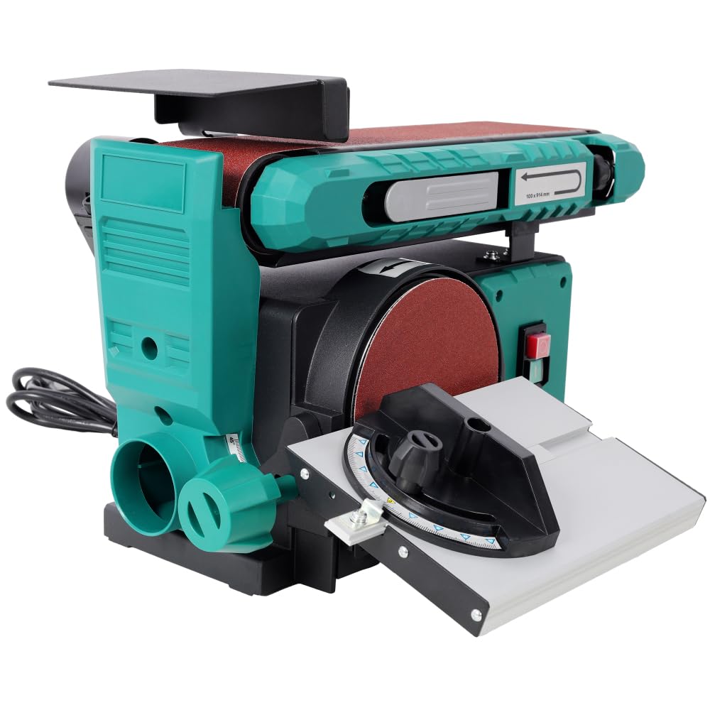 Benchtop Belt and Disc Sander, 120V/60Hz, 4x36 in. Belt & 6 in. Disc, Green X7411