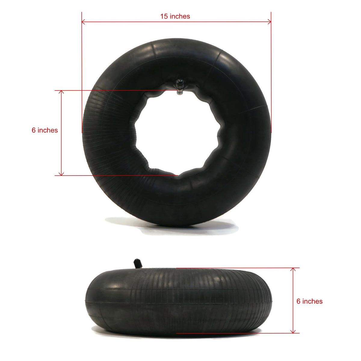 Tire Inner Tubes 15x6.00x6 TR13 Straight Valve Stem Pack of 4 W2317