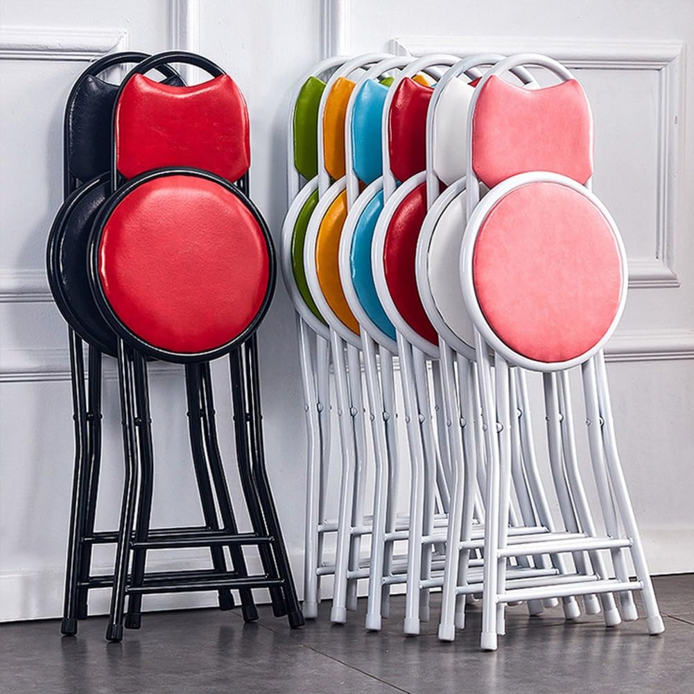 Black 18 Inch Folding Bar Stool with Backrest G875