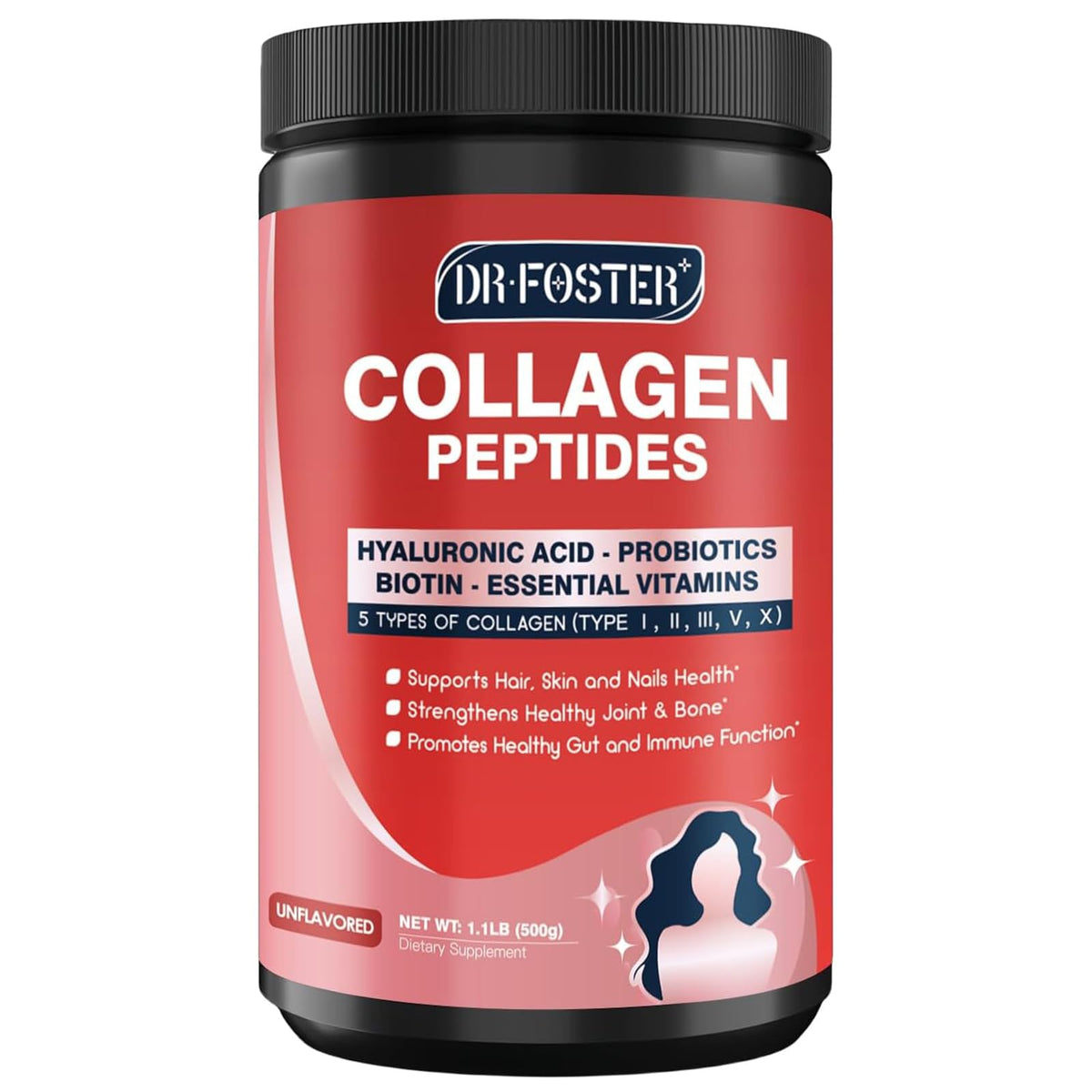 Multi Collagen Peptide Powder with Probiotics V6491