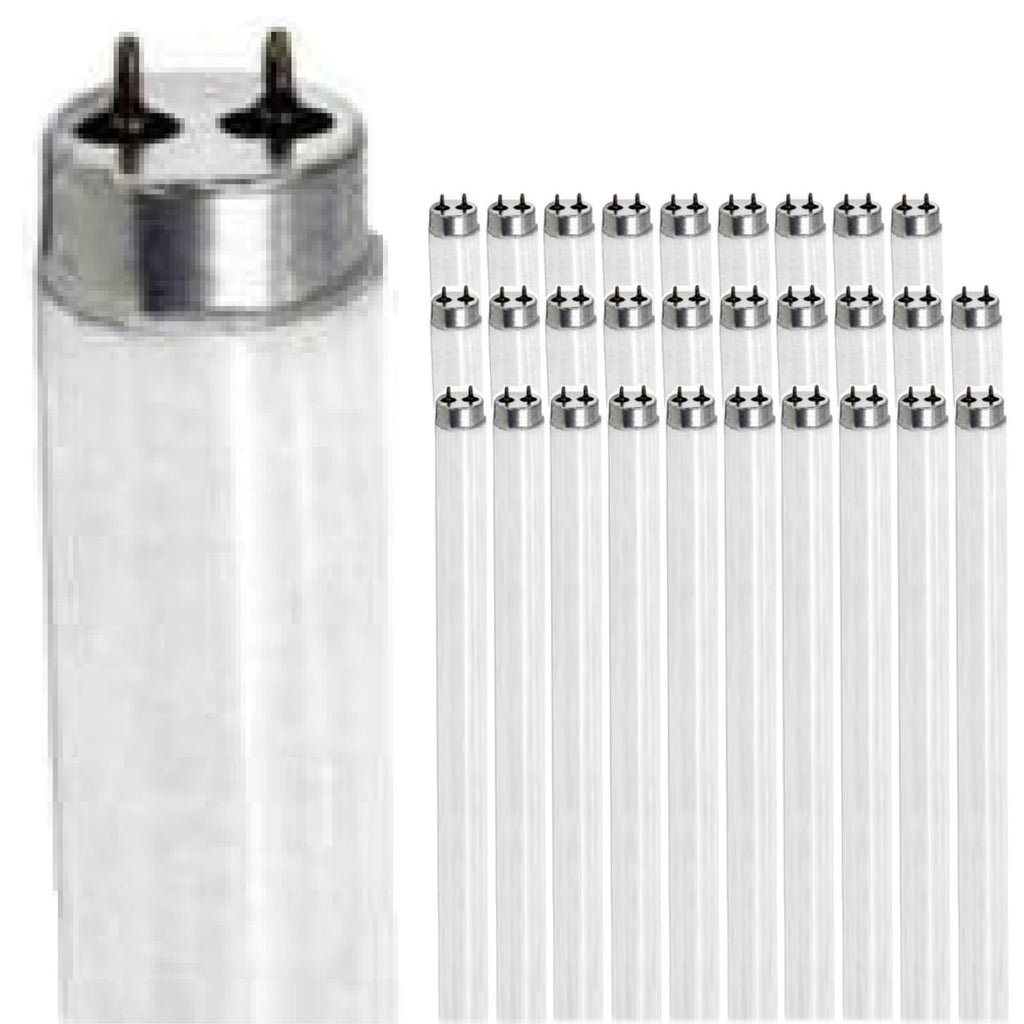 24 Inch 20W 2700K Warm White T9 Fluorescent Tube Light Bulb G13 Bi-Pin Base 2 Foot Linear Lamp Pack of 30 N7576