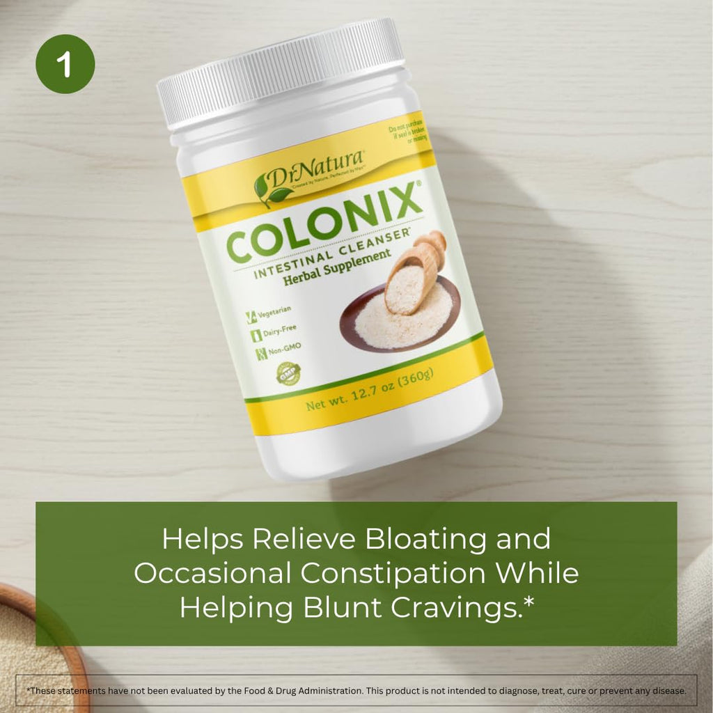 Whole Psyllium Husk Fiber Powder Herbal Capsules & Tea 30 Day Colon Cleanse Kit F4661