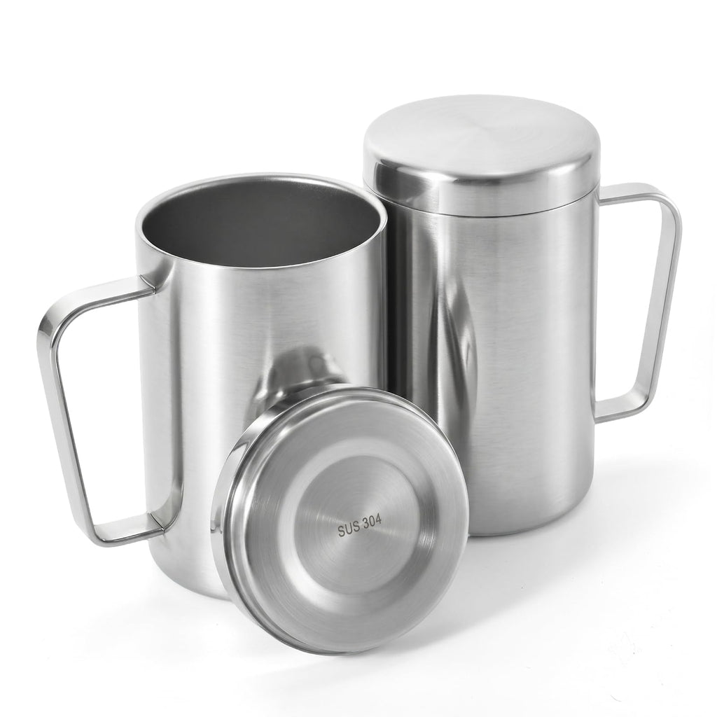 17oz Double Wall Stainless Steel Insulated Camping Mug with Lid A970