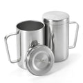 17oz Double Wall Stainless Steel Insulated Camping Mug with Lid A970