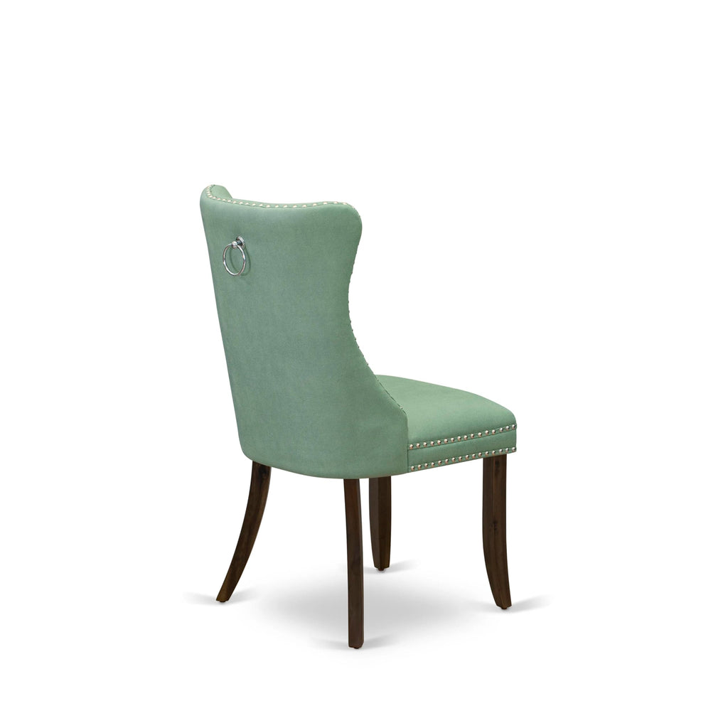Set of 2 Willow Green Faux Leather Parson Dining Chairs R749541