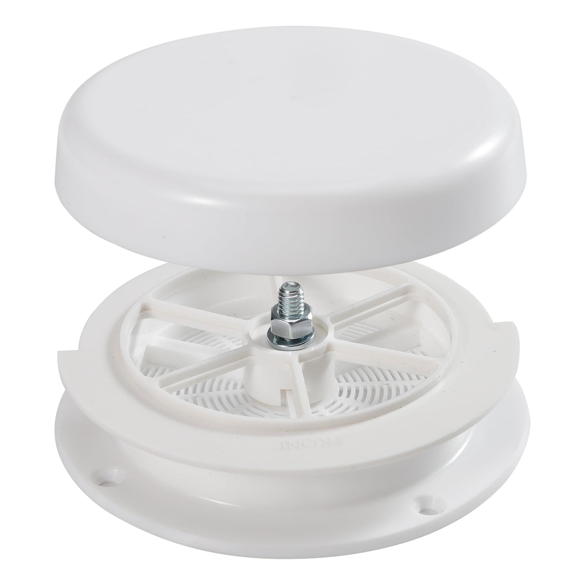 White RV Roof Mushroom Vent with Water Cover Guard Cap V782