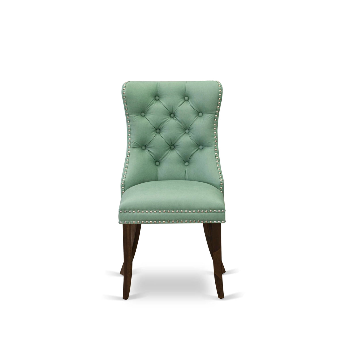 Set of 2 Willow Green Faux Leather Parson Dining Chairs R749541