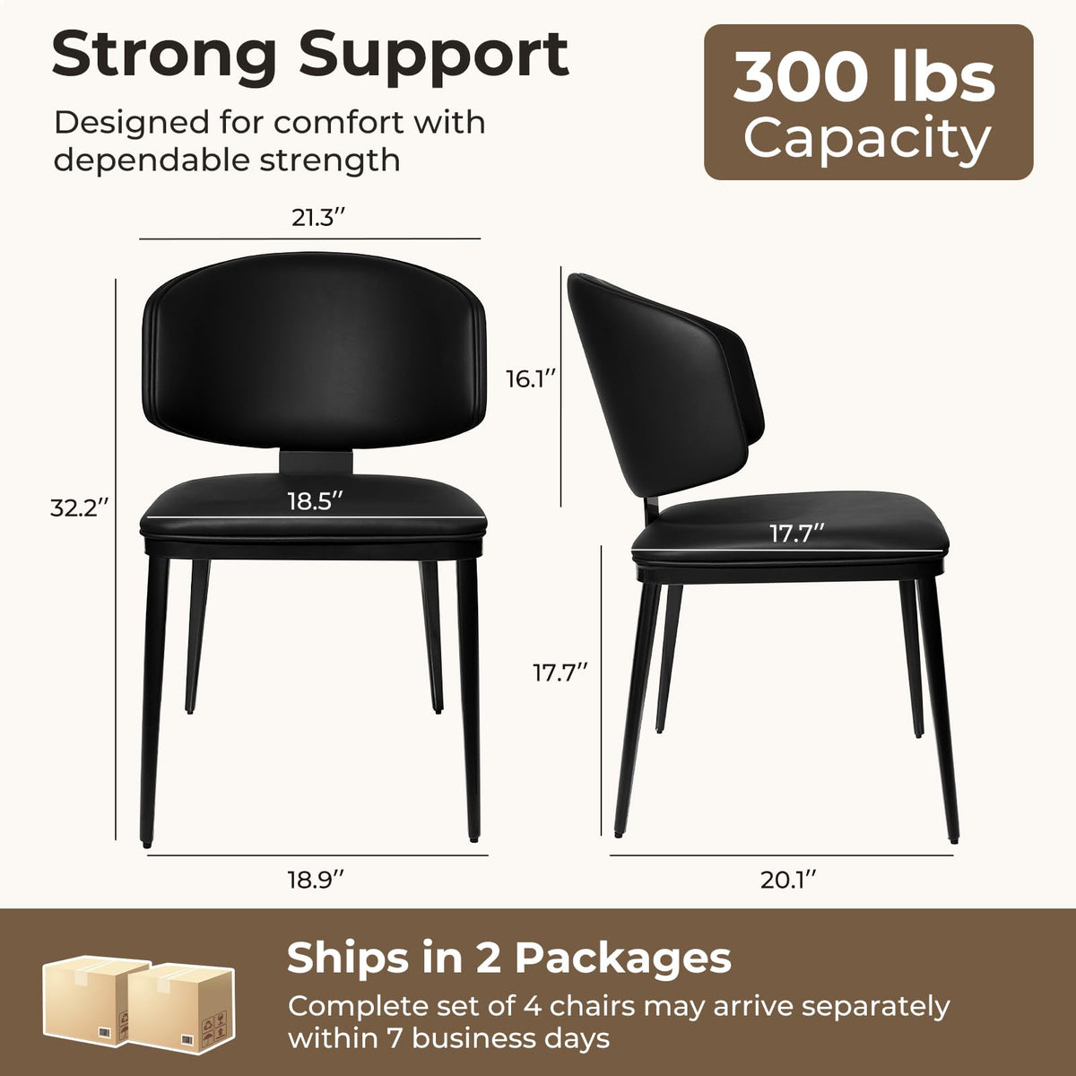Dining Chairs Set of 4 Faux Leather O3171